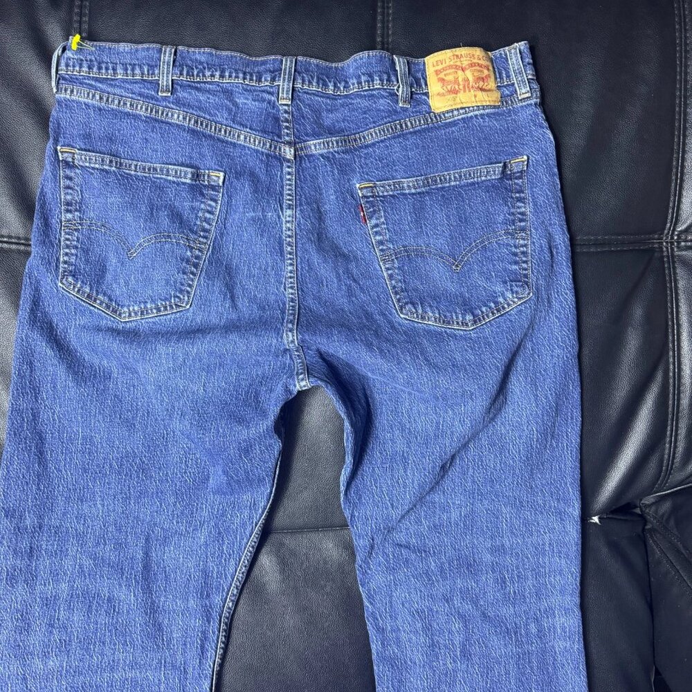 Levi's 505 Men's Straight Leg Jeans Blue Denim Regular‎ Fit Medium Wash W44 L30 - Picture 4 of 14